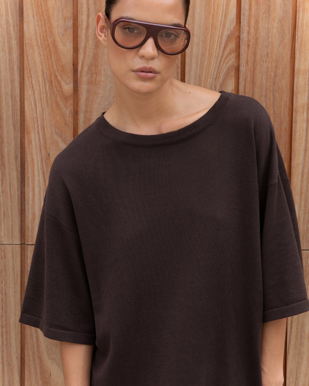 Knit Tee Chocolate