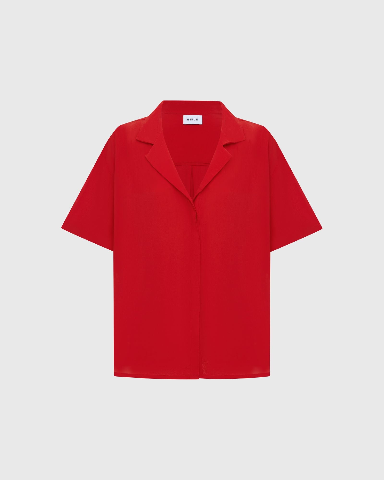Short Sleeve Shirt Vermillion Red